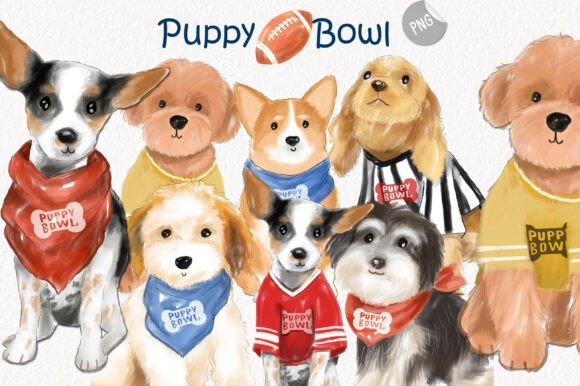 Download Puppy Bowl, Dog Football Clipart - Football clipart Collection