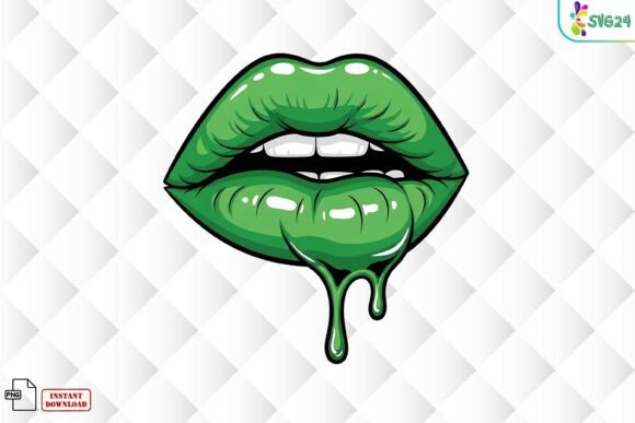Download Green Dripping Lips PNG - Dripping lips png Collection