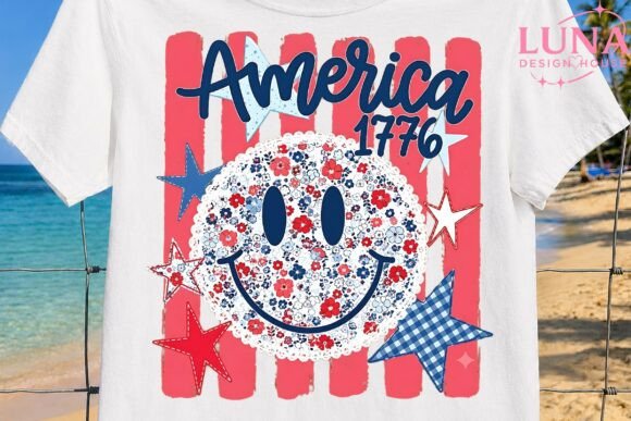 Download America 1776 Smiley Face PNG Sublimation - America Collection