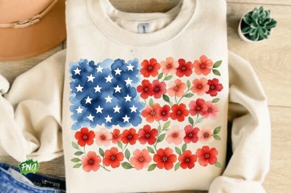 Download Floral American Flag PNG, Patriotic Png - America Collection