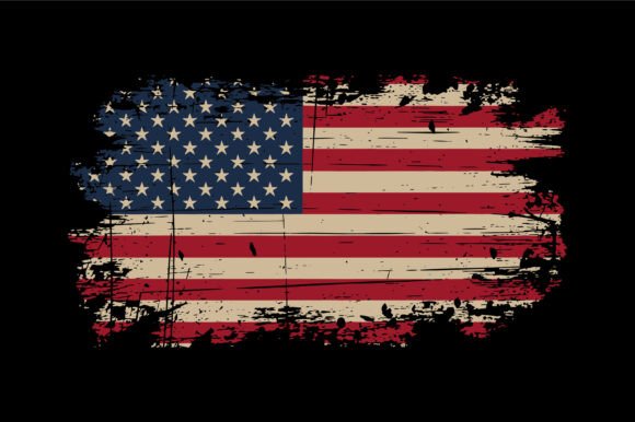 Download Distressed American Flag Grunge Design - America Collection