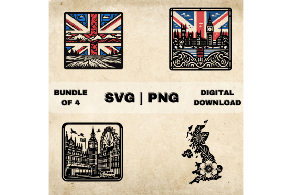 Download United Kingdom SVG Bundle, UK Flag Clipart - Uk flag Collection