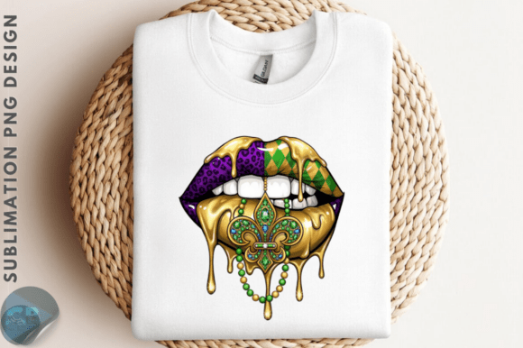 Download Mardi Gras Dripping Lips Sublimation PNG - Dripping lips sublimation Collection