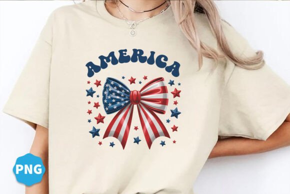 Download Girly Coquette America Png Patriotic Bow - America Collection