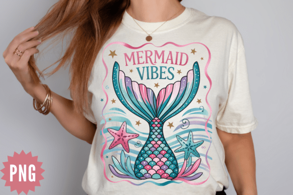 Download Mermaid Tail Summer Vibes PNG Design - Premium Bundle