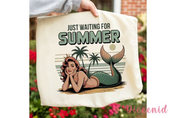 Download Retro Mermaid Summer Vibes PNG Clipart - Premium Resources