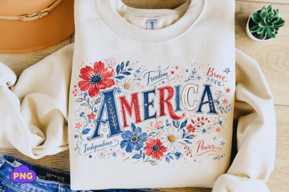 Download Independence Day PNG, America Floral Png - America Collection
