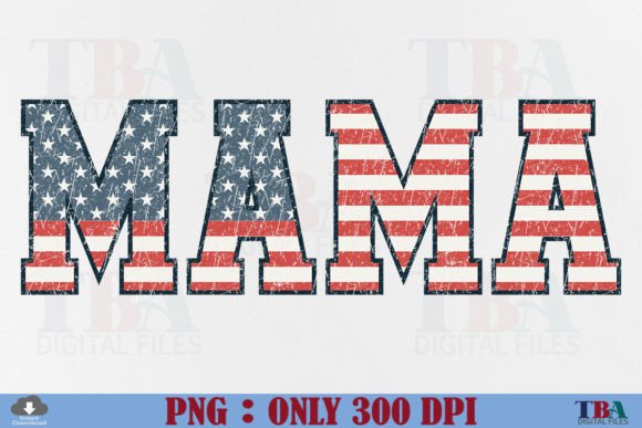 Download Retro 4th of July Mama PNG, American Mom - America Collection