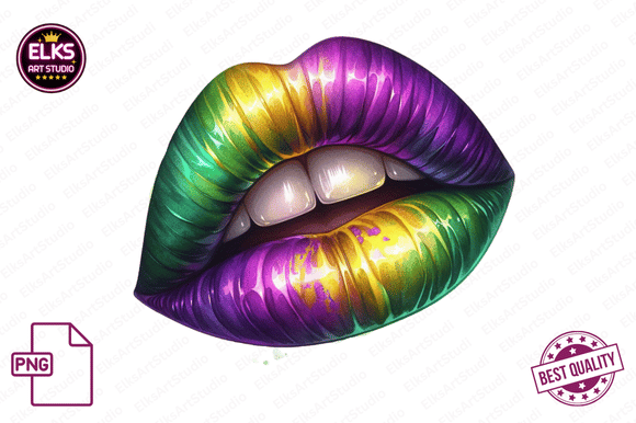 Download Mardi Gras Dripping Lips PNG Sublimation - Dripping lips png Collection